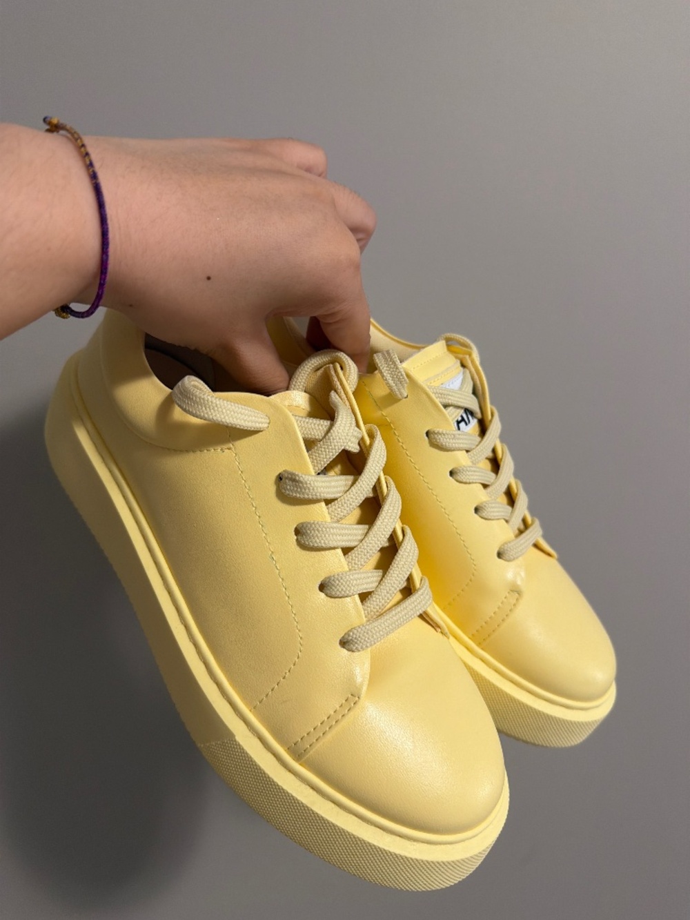 Ganni butter yellow sneaker